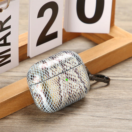 J01 Mesh Snakeskin Headphone Case For AirPods Pro(Silver) - For AirPods Pro by buy2fix | Online Shopping UK | buy2fix