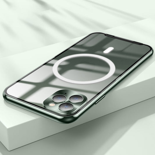 For iPhone 11 Pro MagSafe Frosted Metal Phone Case (Green) - iPhone 11 Pro Cases by buy2fix | Online Shopping UK | buy2fix