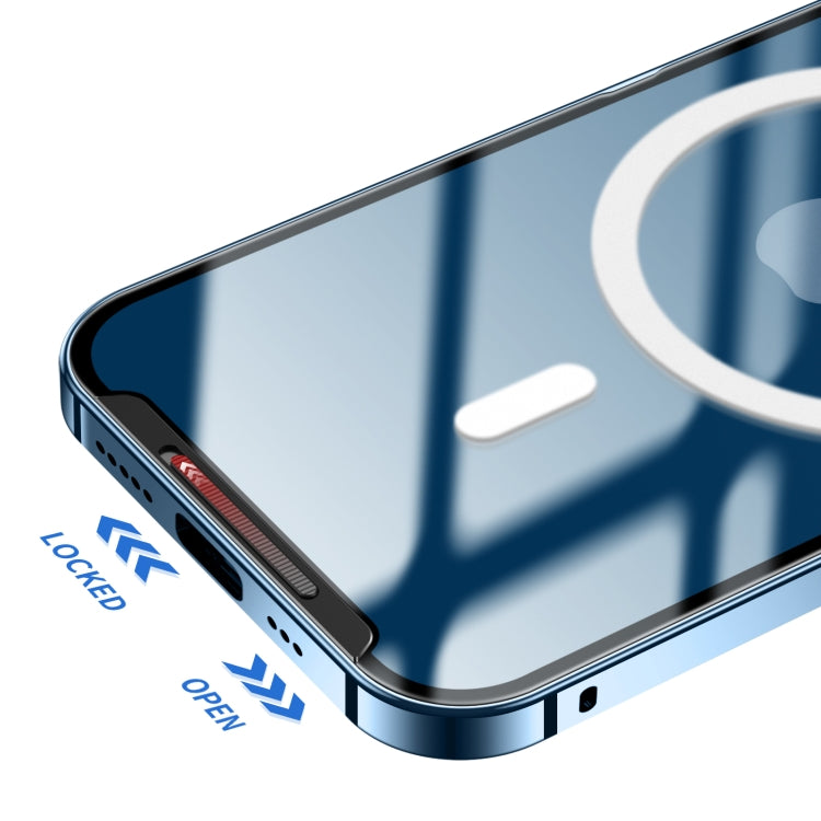 For iPhone 12 MagSafe Frosted Metal Phone Case(Black) by buy2fix