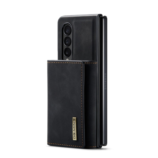 For Samsung Galaxy Z Fold4 DG.MING M1 Series 3-Fold Multi Card Wallet Phone Case(Black) by DG.MING