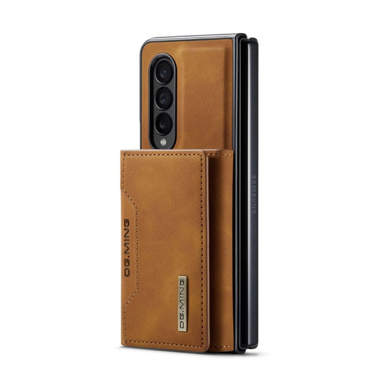 For Samsung Galaxy Z Fold3 5G DG.MING M2 Series 3-Fold Multi Card Bag Phone Case(Brown) by DG.MING