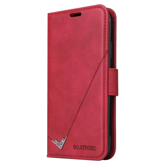 For Huawei Mate 40 Lite GQUTROBE Right Angle Leather Phone Case(Red) by GQUTROBE