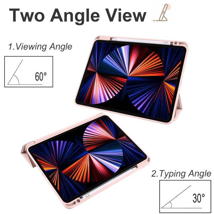 Acrylic 3-folding Smart Leather Tablet Case For iPad Air 2022/2020/Pro 11 2021/2020/2018(Pink) - iPad Air (2022) / (2020) 10.9 Cases by buy2fix | Online Shopping UK | buy2fix