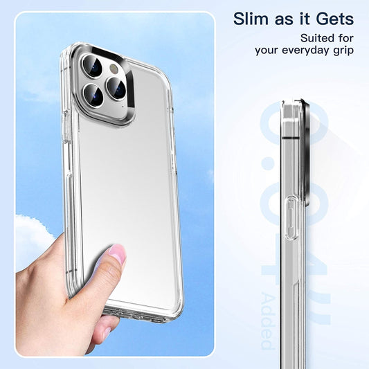 For iPhone 14 Plus Transparent Armor Phone Case (Red) by buy2fix