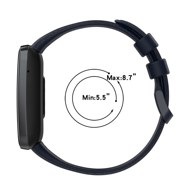 For Xiaomi Mi Band 7 Pro Litchi Texture Leather Watch Band(Black) by buy2fix