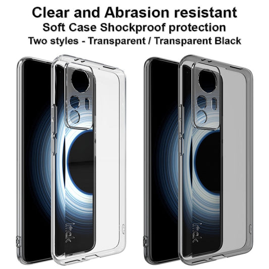 For Xiaomi Redmi K50 Ultra / 12T imak UX-5 Series Transparent Shockproof TPU Phone Case(Transparent Black) by imak