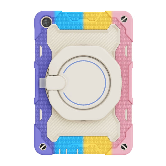 For Huawei MatePad T 10s / T10 Armor Contrast Color Silicone + PC Tablet Case(Rainbow Pink) - Huawei by buy2fix | Online Shopping UK | buy2fix