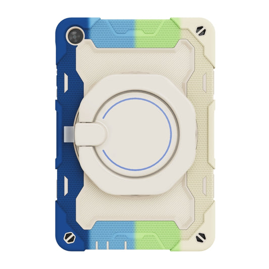 For Huawei MatePad T 10s / T10 Armor Contrast Color Silicone + PC Tablet Case(Rainbow Blue) - Huawei by buy2fix | Online Shopping UK | buy2fix