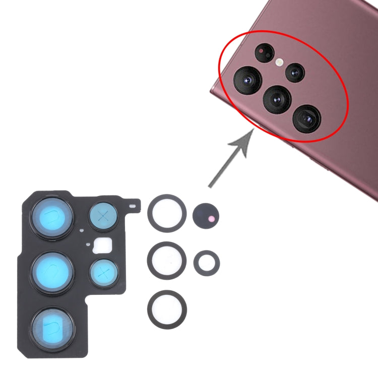 For Samsung Galaxy S22 Ultra 5G SM-S908B 10pcs Camera Lens Cover - by buy2fix | Online Shopping UK | buy2fix