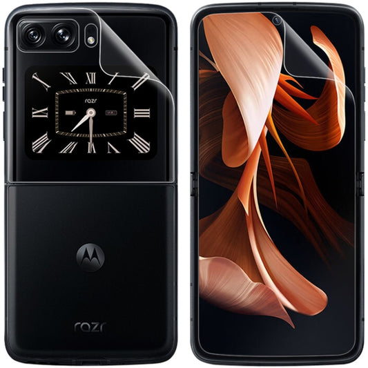 1 Sets imak Curved Full Screen Hydrogel Film (Outer Screen + Inner Screen) For Motorola Moto Razr 2022 by imak