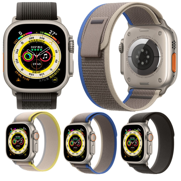 Nylon Watch Band For Apple Watch 46mm / 49mm / 45mm / 44mm (Grey Green) by buy2fix