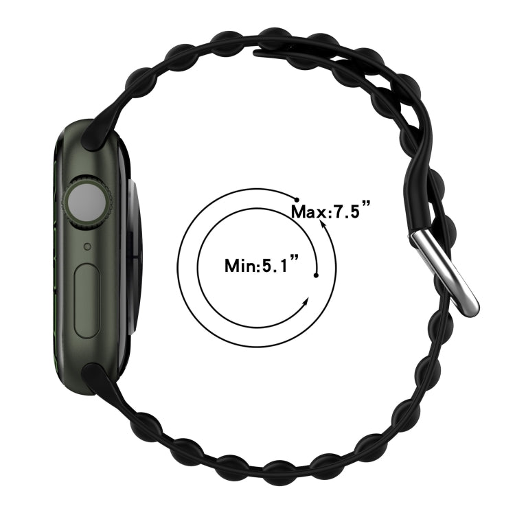 Ocean Ripple Watch Band For Apple Watch Series 8&7 41mm / SE 2&6&SE&5&4 40mm(Black) by buy2fix