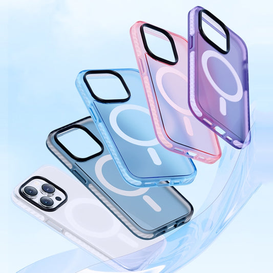 For iPhone 14 ROCK Double-layer Armor Shield MagSafe Magnetic Phone Case (Blue) by ROCK