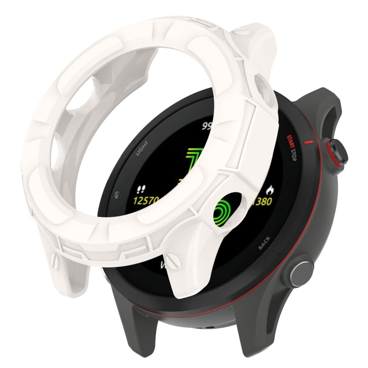 For Garmin Forerunner 255S TPU Armor Hollow Protective Case(Ivory White) - Watch Cases by buy2fix | Online Shopping UK | buy2fix