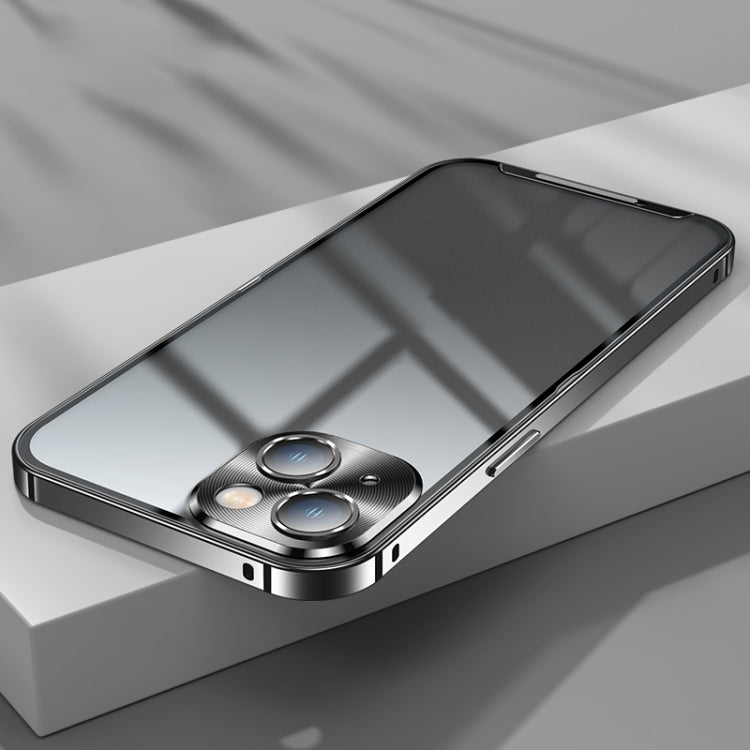 For iPhone 14 Frosted Metal Phone Case (Black) - iPhone 14 Cases by buy2fix | Online Shopping UK | buy2fix