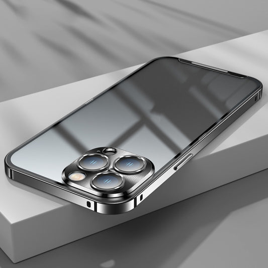 For iPhone 14 Pro Frosted Metal Phone Case(Black) - iPhone 14 Pro Cases by buy2fix | Online Shopping UK | buy2fix