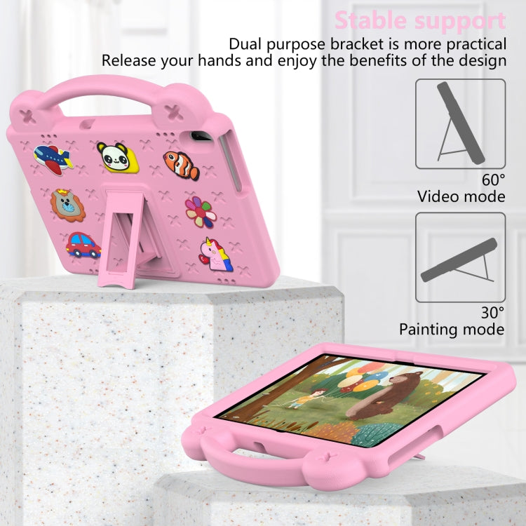 For Lenovo Tab M10 X605 / X505 / Tab P10 X705 Handle Kickstand Children EVA Shockproof Tablet Case(Pink) - Lenovo by buy2fix | Online Shopping UK | buy2fix