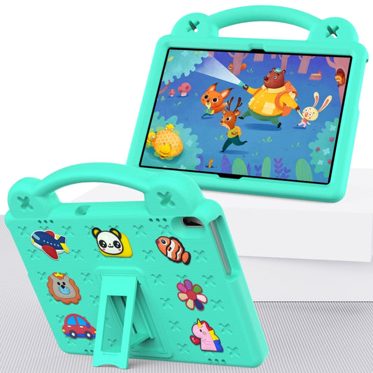 For Lenovo Tab M10 X605 / X505 / Tab P10 X705 Handle Kickstand Children EVA Shockproof Tablet Case(Mint Green) - Lenovo by buy2fix | Online Shopping UK | buy2fix