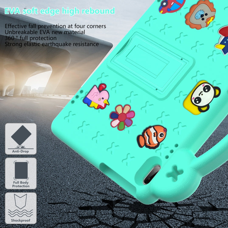 For Lenovo Tab M10 X605 / X505 / Tab P10 X705 Handle Kickstand Children EVA Shockproof Tablet Case(Mint Green) - Lenovo by buy2fix | Online Shopping UK | buy2fix