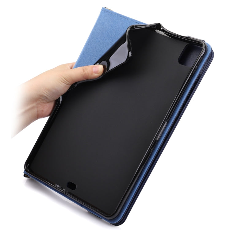 For iPad Pro 11 2021 / 2020 Envelope Horizontal Flip PU Leather Tablet Case with Card Slots & Pen Slots & Holder & Wallet & Photo Frame & Shoulder Strap(Blue) - iPad Pro 11 (2020) Cases by buy2fix | Online Shopping UK | buy2fix