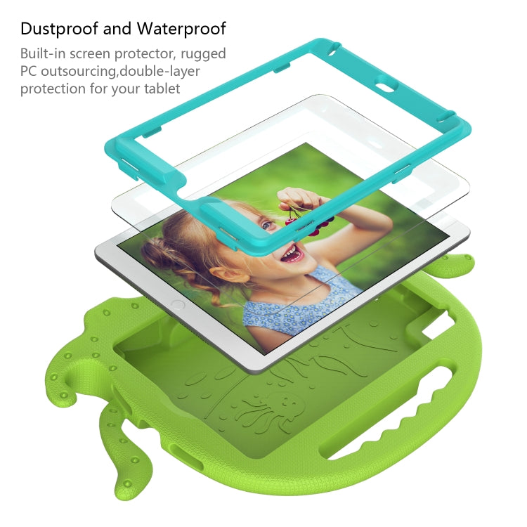 For iPad mini 1 / 2 / 3 / 4 / 5 Octopus Style EVA + PC Tablet Case with Strap(Grass Green) - iPad mini (2019) / mini 5 Cases by buy2fix | Online Shopping UK | buy2fix