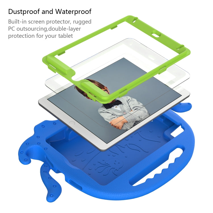 For iPad mini 1 / 2 / 3 / 4 / 5 Octopus Style EVA + PC Tablet Case with Strap(Blue) - iPad mini (2019) / mini 5 Cases by buy2fix | Online Shopping UK | buy2fix
