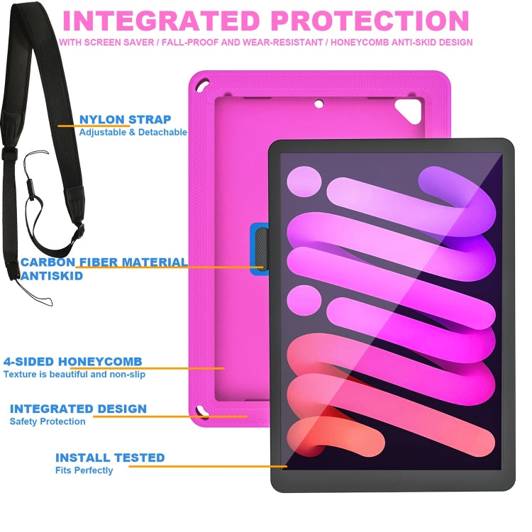 EVA + PC Tablet Case with Shoulder Strap For iPad Air / Air 2 / 9.7 2017 / 9.7 2018(Rose Red) - iPad 9.7 (2018) & (2017) Cases by buy2fix | Online Shopping UK | buy2fix