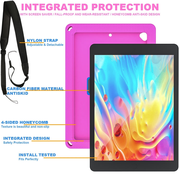 EVA + PC Tablet Case with Shoulder Strap For iPad 10.2 2022 / 2021 / 2020 / 2019 / 10.5(Rose Red) - iPad 10.2 Cases by buy2fix | Online Shopping UK | buy2fix