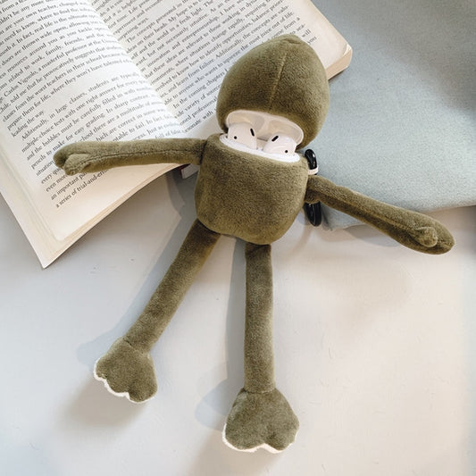 For AirPods 1 / 2 Plush Cute Frog Doll Headphone Protective Case with Hook by buy2fix