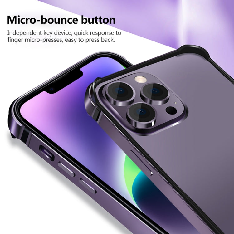 For iPhone 14 Plus TPU + Aluminum Alloy Frame Phone Case(Purple) - iPhone 14 Plus Cases by buy2fix | Online Shopping UK | buy2fix