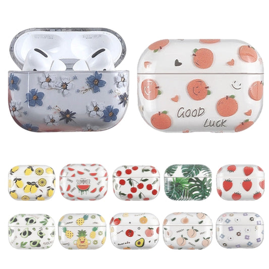 For AirPods Pro 2 Bronzing Fruit Pattern PC Earphone Hard Protective Case(Fruit Platter) by buy2fix