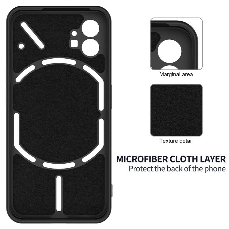 For Nothing Phone 1 Pure Color Liquid Silicone Shockproof Phone Case(Black) by buy2fix