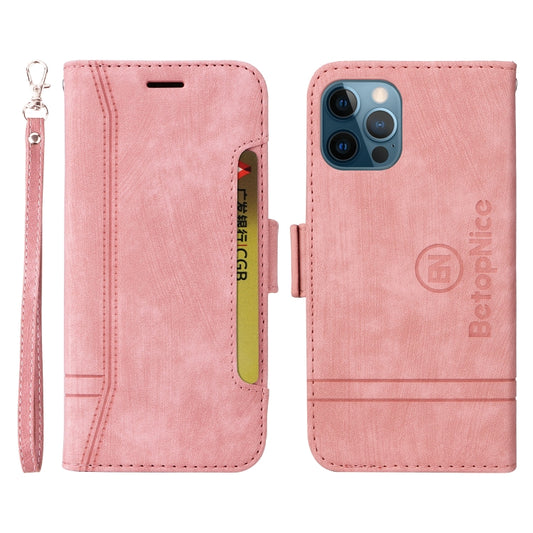 For iPhone 12 mini BETOPNICE Dual-side Buckle Leather Phone Case(Pink) - iPhone 12 mini Cases by BETOPNICE | Online Shopping UK | buy2fix