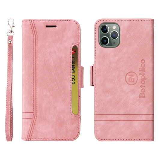 For iPhone 11 BETOPNICE Dual-side Buckle Leather Phone Case(Pink) - iPhone 11 Cases by BETOPNICE | Online Shopping UK | buy2fix