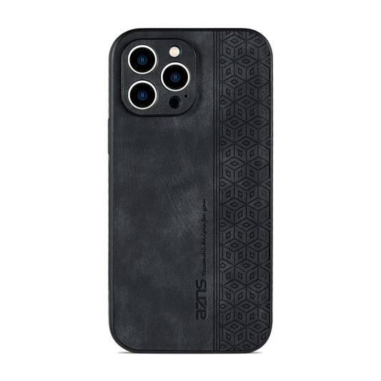 For iPhone 13 Pro Max AZNS 3D Embossed Skin Feel Phone Case(Black) - iPhone 13 Pro Max Cases by AZNS | Online Shopping UK | buy2fix