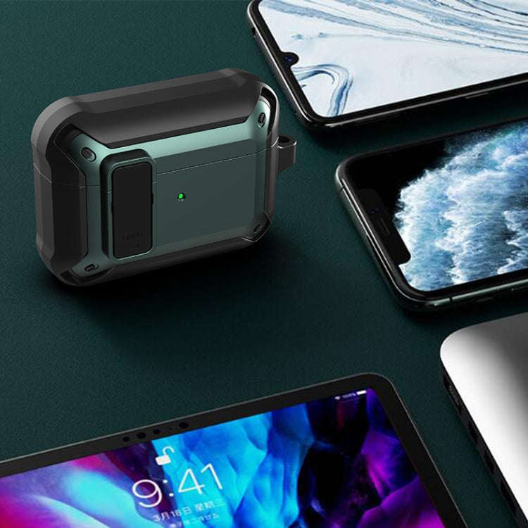 For AirPods Pro 2 Wireless Earphones Shockproof Bumblebee Silicone Protective Case(Orange Green) by buy2fix