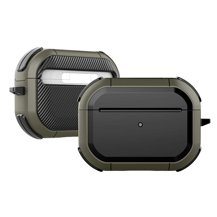 For AirPods Pro 2 Wireless Earphones Shockproof Thunder Mecha TPU Protective Case(Grass Green) - For AirPods Pro 2 by buy2fix | Online Shopping UK | buy2fix