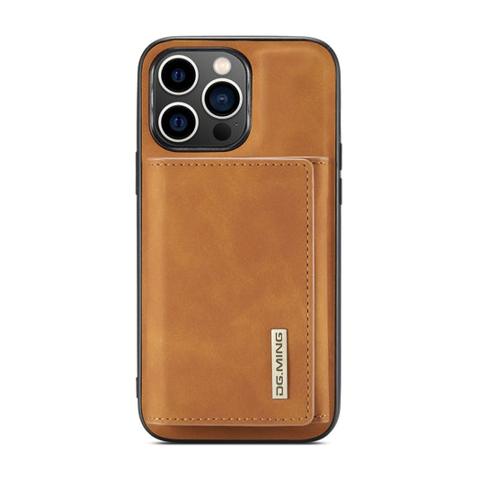 For iPhone 14 Pro Max DG.MING M1 Series 3-Fold Multi Card Wallet Leather Case(Brown) by DG.MING