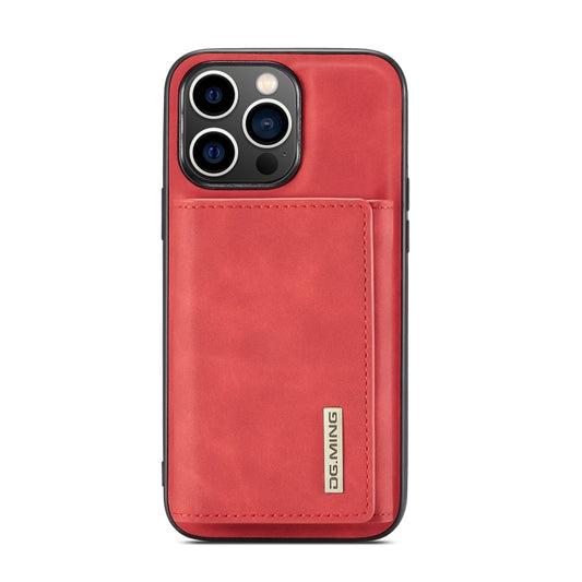 For iPhone 14 Pro Max DG.MING M1 Series 3-Fold Multi Card Wallet Leather Case(Red) by DG.MING