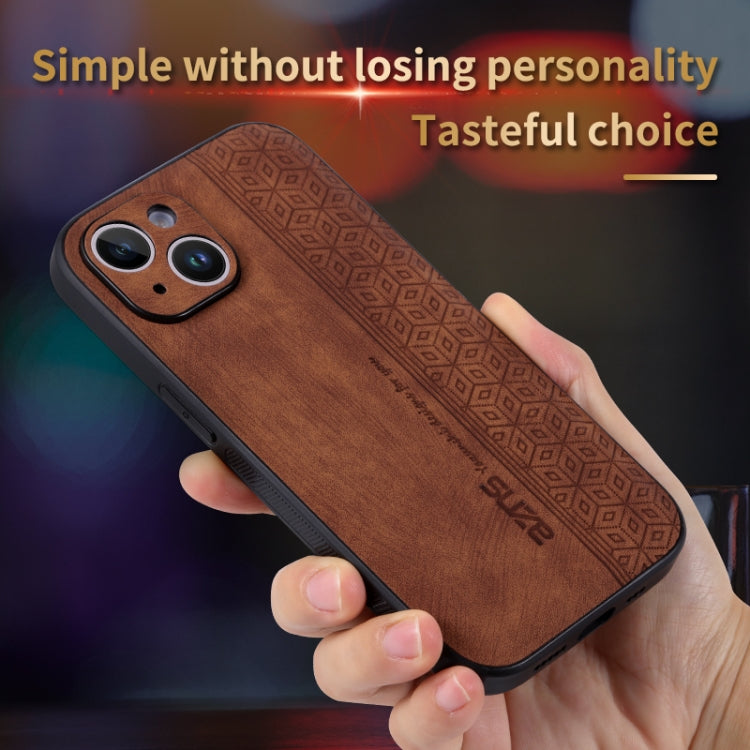 For iPhone 14 AZNS 3D Embossed Skin Feel Phone Case(Black) - iPhone 14 Cases by AZNS | Online Shopping UK | buy2fix