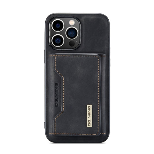 For iPhone 14 Pro Max DG.MING M2 Series 3-Fold Card Bag Leather Case(Black) by DG.MING