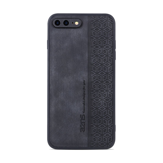 For iPhone 7 Plus / 8 Plus AZNS 3D Embossed Skin Feel Phone Case(Black) - More iPhone Cases by AZNS | Online Shopping UK | buy2fix