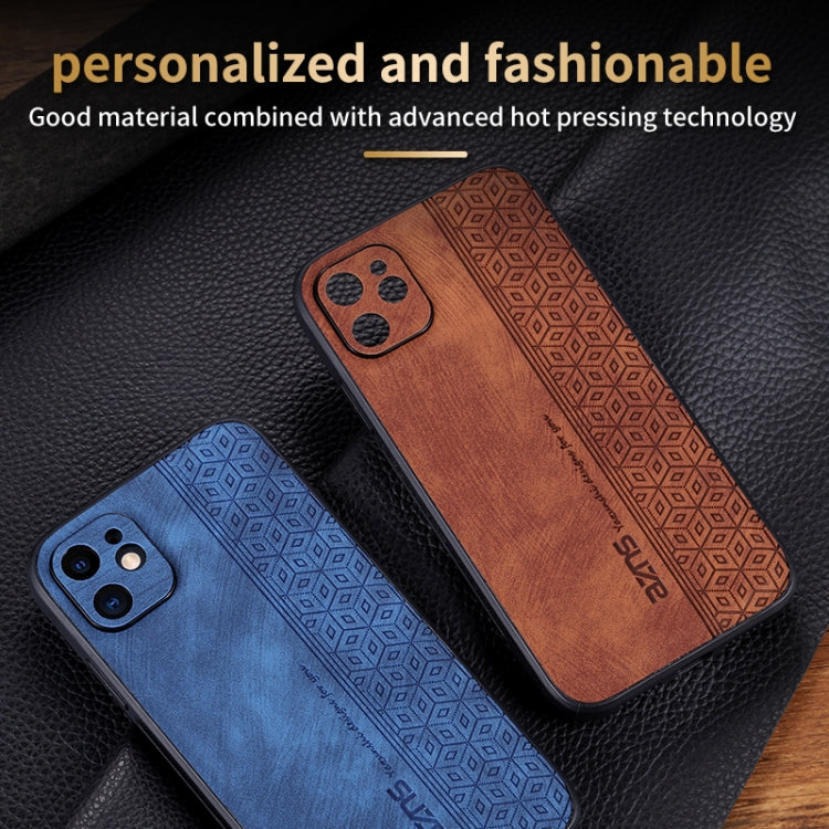 For iPhone 11 AZNS 3D Embossed Skin Feel Phone Case(Black) - iPhone 11 Cases by AZNS | Online Shopping UK | buy2fix