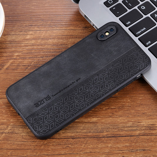 For iPhone XR AZNS 3D Embossed Skin Feel Phone Case(Black) - More iPhone Cases by AZNS | Online Shopping UK | buy2fix