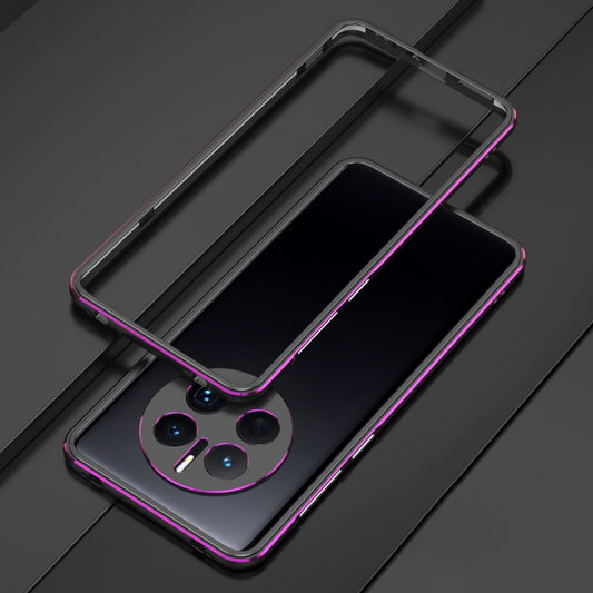 For Huawei Mate 50 Pro LK Aurora Metal Phone Frame with Lens Cover(Black Purple) - Huawei Cases by buy2fix | Online Shopping UK | buy2fix