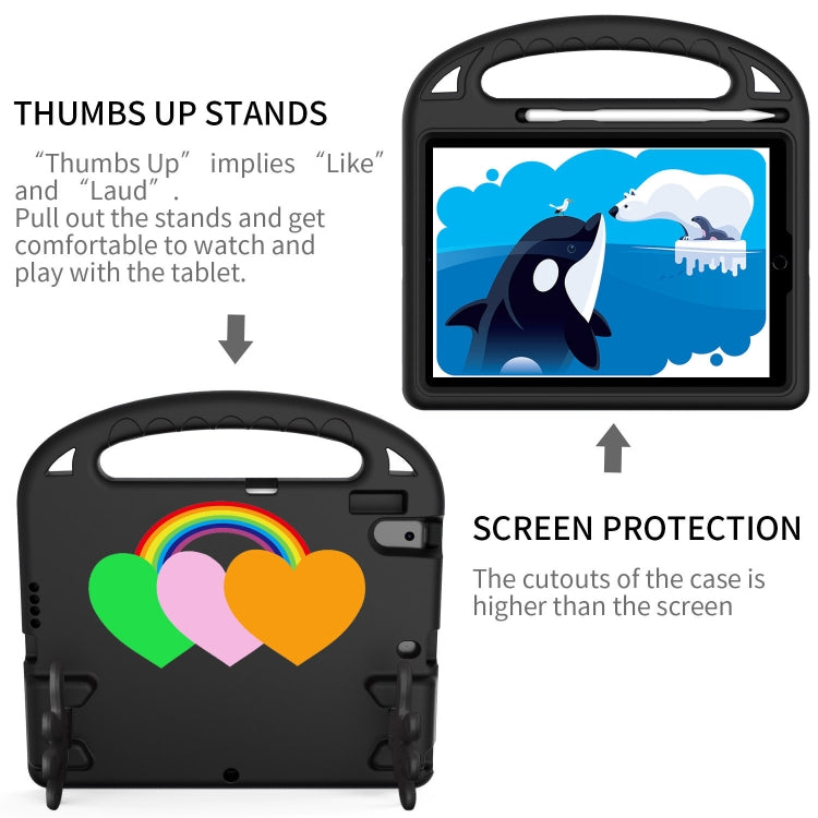 For iPad 10.2 / iPad Pro 10.5 Love Small Palm Holder EVA Tablet Case(Black) - iPad 10.2 Cases by buy2fix | Online Shopping UK | buy2fix