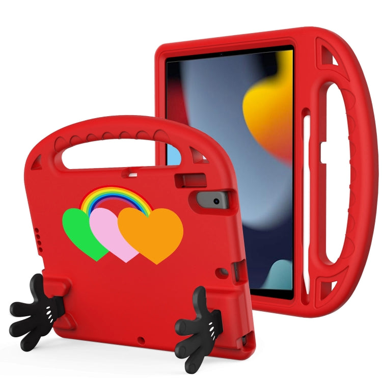 For iPad 10.2 / iPad Pro 10.5 Love Small Palm Holder EVA Tablet Case(Red) - iPad 10.2 Cases by buy2fix | Online Shopping UK | buy2fix