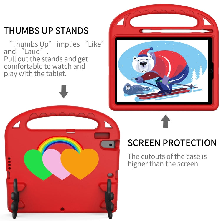 For iPad 10.2 / iPad Pro 10.5 Love Small Palm Holder EVA Tablet Case(Red) - iPad 10.2 Cases by buy2fix | Online Shopping UK | buy2fix