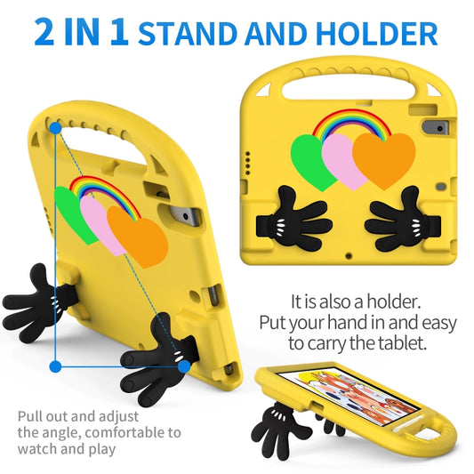 For iPad 10.2 / iPad Pro 10.5 Love Small Palm Holder EVA Tablet Case(Yellow) - iPad 10.2 Cases by buy2fix | Online Shopping UK | buy2fix