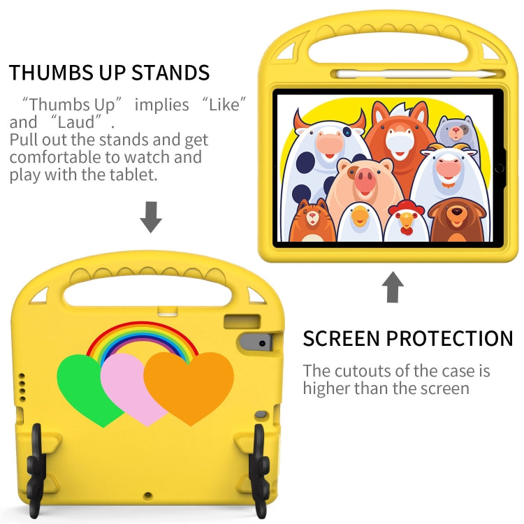 For iPad 10.2 / iPad Pro 10.5 Love Small Palm Holder EVA Tablet Case(Yellow) - iPad 10.2 Cases by buy2fix | Online Shopping UK | buy2fix